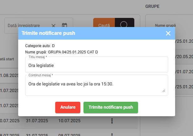 notificari push