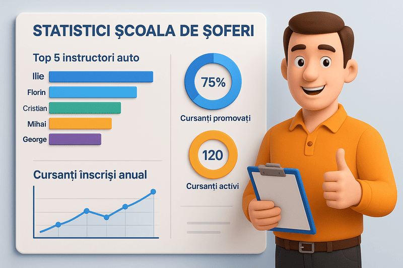 Statistici școală de șoferi